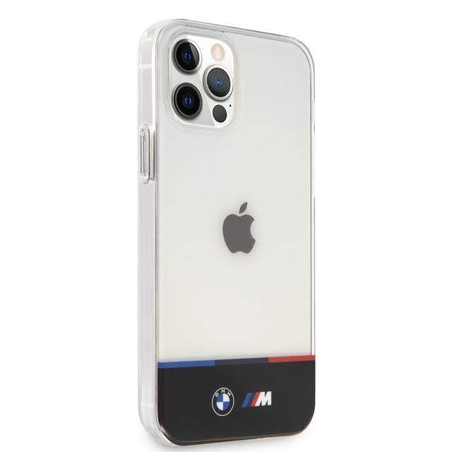 BMW M PC/TPU Black Stripes Hard Case for iPhone 12 Pro Max (6.7") - Transparent - SW1hZ2U6MzE4NTMy