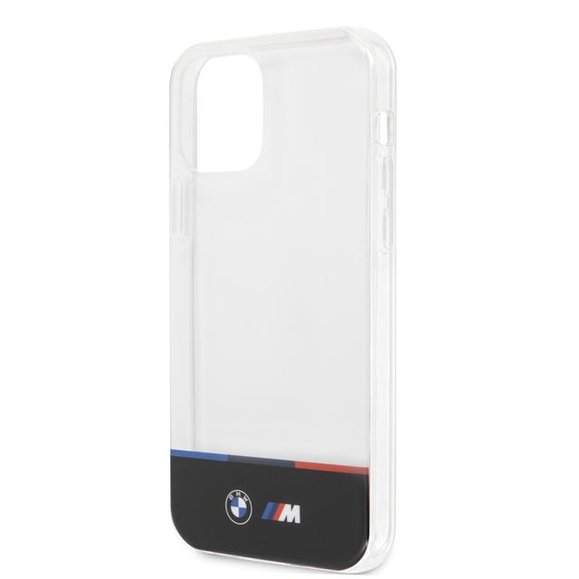 BMW M PC/TPU Black Stripes Hard Case for iPhone 12 Pro Max (6.7") - Transparent - SW1hZ2U6MzE4NTM2