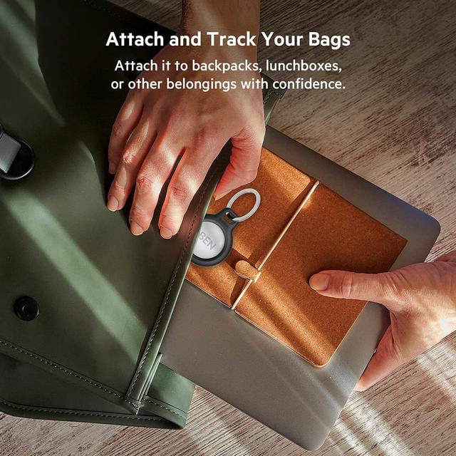 علاقة مفاتيح آبل لون أسود Belkin Secure Holder with Key Ring for Apple Airtag - SW1hZ2U6MzE3Mzk5