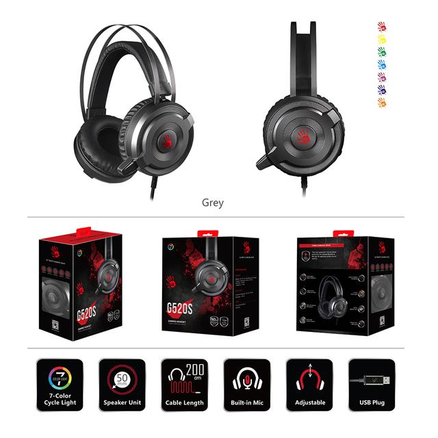 Bloody G520S 2.0 Stereo Sound Gaming Headphones - SW1hZ2U6MzE2NjE5