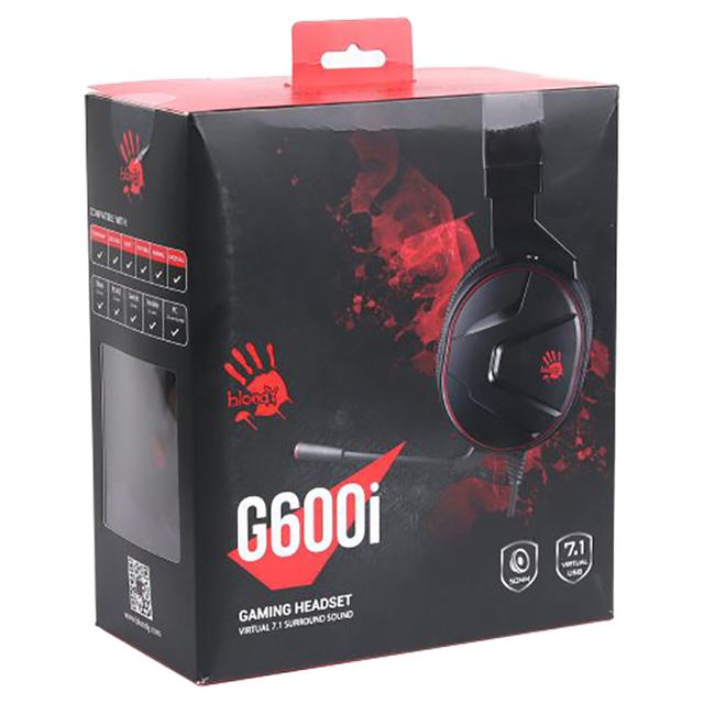 Bloody Virtual 7.1 Surround Sound Gaming Headset - Black/Red - SW1hZ2U6MzE2NjEx