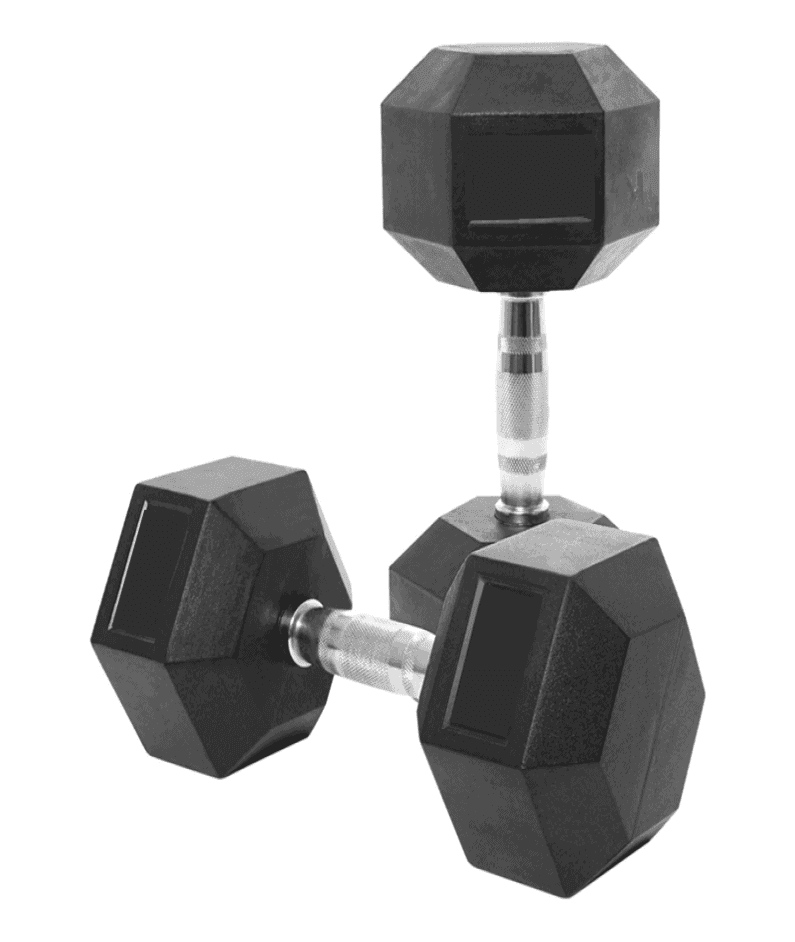 Body Sculpture 12.5kgs Rubber Coated Hex Dumbbell