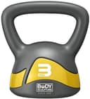 دامبل 3 كيلو غرام  Body Sculpture GRY/YLW Soft Iron Kettlebell
