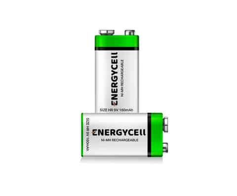 بطارية 9 فولط قابلة للشحن  9v-SIZE 160MAH 1.2V RECHARGEABLE BATTERY - ENERGYCELL