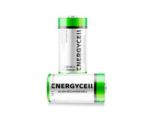 بطارية C قابلة للشحن حزمة 2في1  C-SIZE 3000MAH (1X2 PKT) 1.2V RECHARGEABLE BATTERY - ENERGYCELL