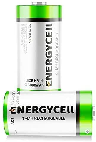 بطارية D قابلة للشحن حزمة 2في1 D-SIZE 5000MAH (1X2 PKT) 1.2V RECHARGEABLE BATTERY - ENERGYCELL - SW1hZ2U6MzIxMDk5