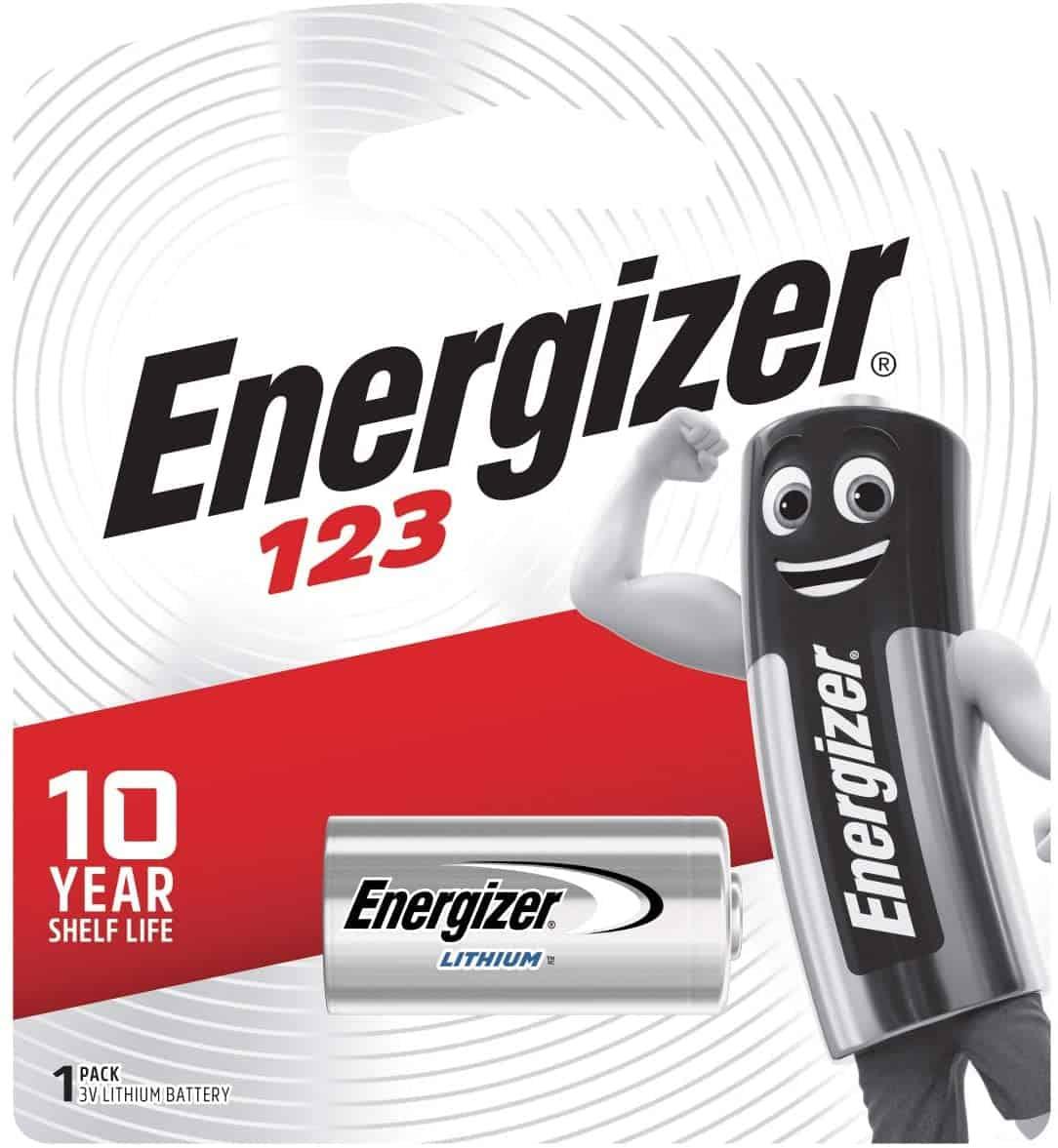 Energizer 123 3V Lithium Batteries Packet of 5