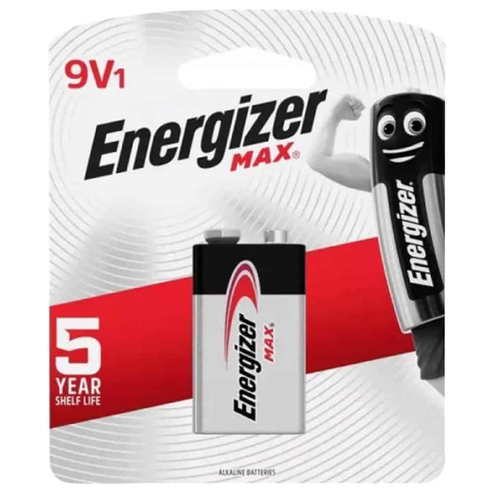 Energizer 9V 1.5V Alkaline Battery 2 Packet