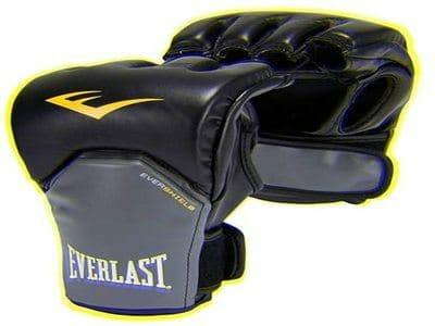 قفازات ملاكمة لون أسود Mma Powerlock Black/Grey Training Gloves - Everlast