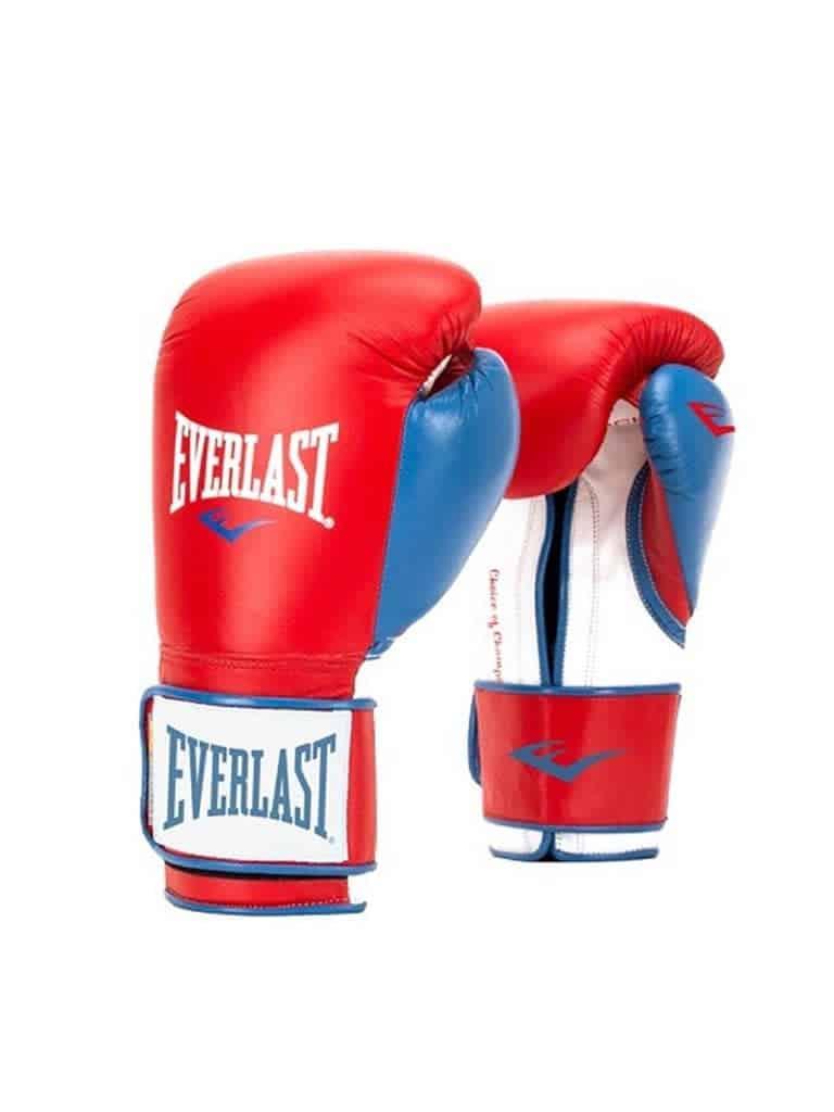 قفازات ملاكمة لون أحمر Powerlock 14OZ Red/Blue Training Glove - Everlast