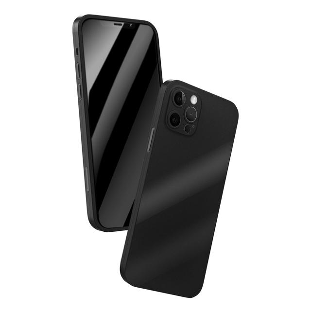 لصقة حماية و كفر لون أسود Green 360° Carcasa Privacy Pro Glass + PC Case for iPhone 12 Pro Max ( 6.7 " ) - Black - SW1hZ2U6MzE1ODcx