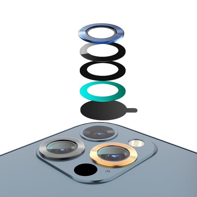 واقي عدسة الكاميرا ذهبي Anti-Glare Camera Glass Protector for iPhone 12 Pro Max من Green - SW1hZ2U6MzE1NzU5