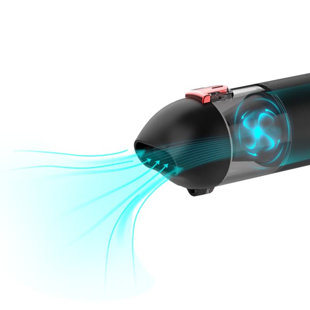 مكنسة كهربائية للسيارة ( بسعة 100 مل وقوة 65 واط ) - أسود  Green - Car Vacuum Cleaner