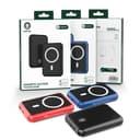 باور بانك بقوة 5000 مللي امبير ( ماج سيف ) - ازرق Green - Magnetic Suction Power Bank