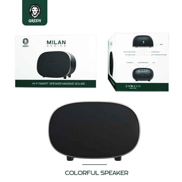 Green Lion Green Milan HiFi Smart Wireless Speaker - Black