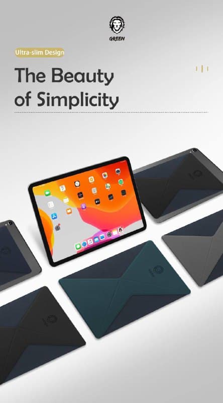 ستاند تابلت - أسود Green - Premium Leather Tablet Stand ( 9" - 12.9" )