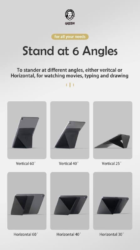 ستاند تابلت - أسود Green - Premium Leather Tablet Stand ( 9" - 12.9" )