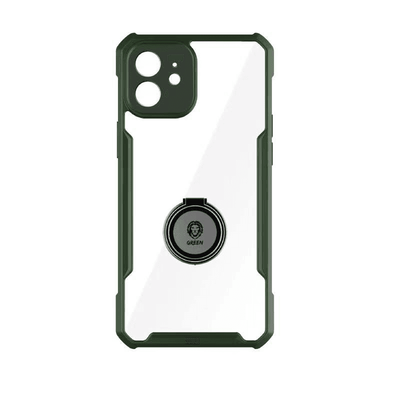 Green Lion Green Stylishly Tough Shockproof Case with Ring for iPhone 11 Pro Max - Green