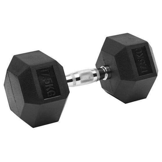 Harley Fitness 17.5kgs Rubber Coated Fixed hex Dumbbell Set