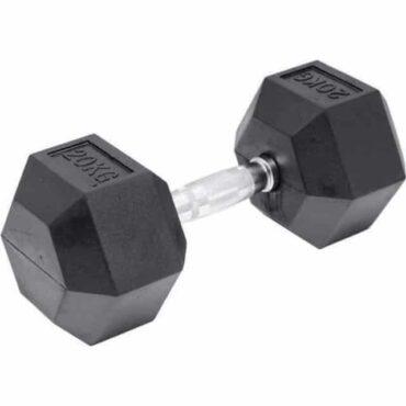 دامبل بوزن 20 × 2 كغ Rubber Coated Fixed Hex Dumbbell - Harley Fitness - SW1hZ2U6MzUyMDc4