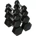 دامبل بوزن 27.5 كغ Rubber Coated Fixed Hex Dumbbell - Harley Fitness - SW1hZ2U6MzIwNDg2