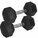 دامبل بوزن 30 × 2 كغ Rubber Coated Fixed Hex Dumbbell - Harley Fitness - SW1hZ2U6MzE5ODM3