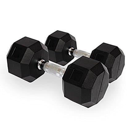 دامبل بوزن 35 كغ Rubber Coated Fixed Hex Dumbbell - Harley Fitness - SW1hZ2U6MzIwOTM1