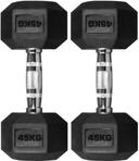 دامبل بوزن 45 كغ Rubber Coated Fixed Hex Dumbbell - Harley Fitness - SW1hZ2U6MzIwOTcx