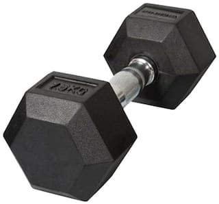 دامبل بوزن 7.5 كغ Rubber Coated Fixed Hex Dumbbell - Harley Fitness - SW1hZ2U6MzIwMTkx