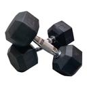 دامبل بوزن 10 كغ Rubber Coated Fixed Hex Dumbbell - Harley Fitness - SW1hZ2U6MzIyMjcx