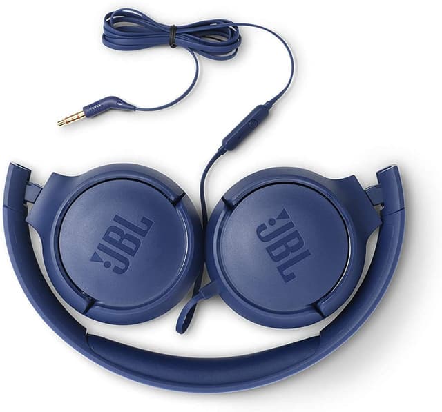JBL T500 Wired On-Ear Headphones - Blue