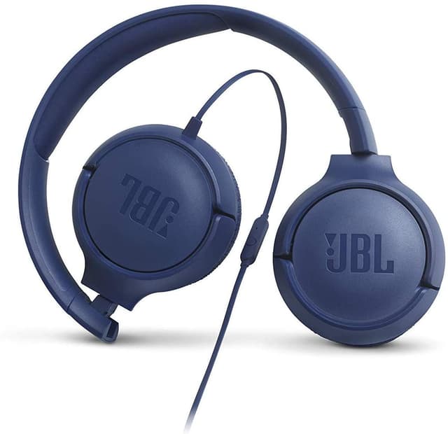 JBL T500 Wired On-Ear Headphones - Blue