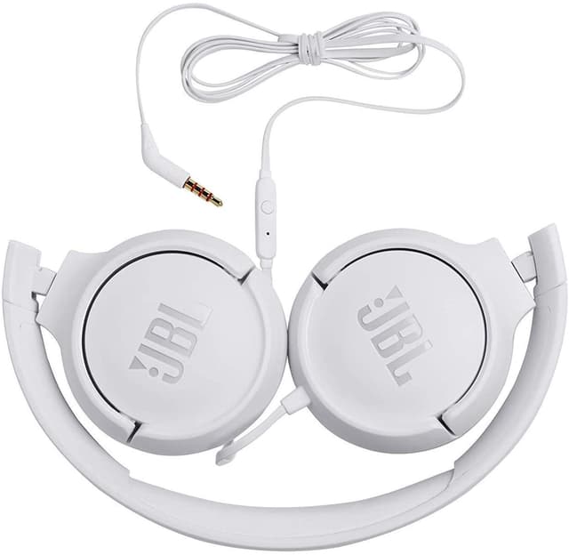 JBL T500 Wired On-Ear Headphones - White