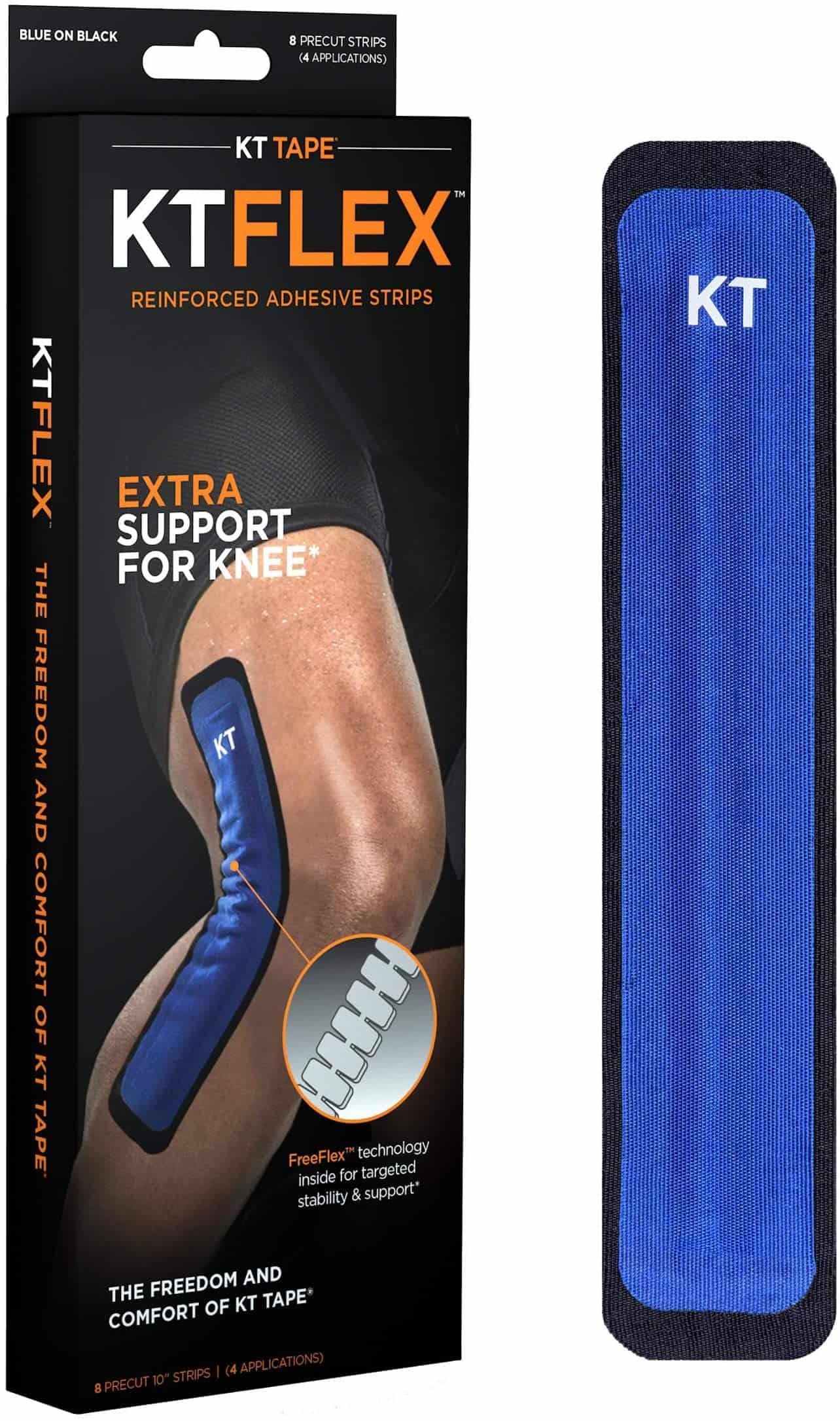 مشد تثبيت للركبة  KT FLEX For Knee 8Pc/4Time Use Black/Blue