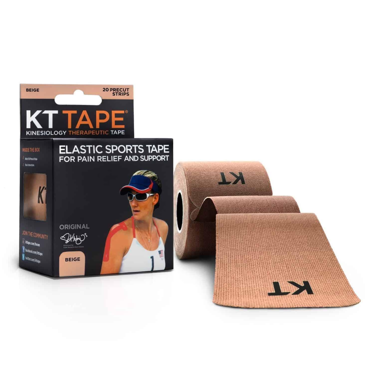 مشد تثبيت للإصابات  KT TAPE Original Pre-Cut 20 Strips Cotton Beige