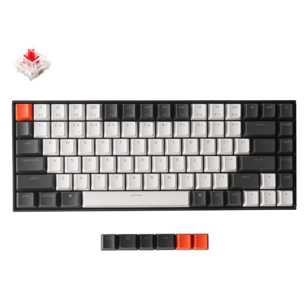 لوحة مفاتيح بإضائة ليد بيضاء K2 84 Gateron Mechanical Keyboard With White LED - Keychron