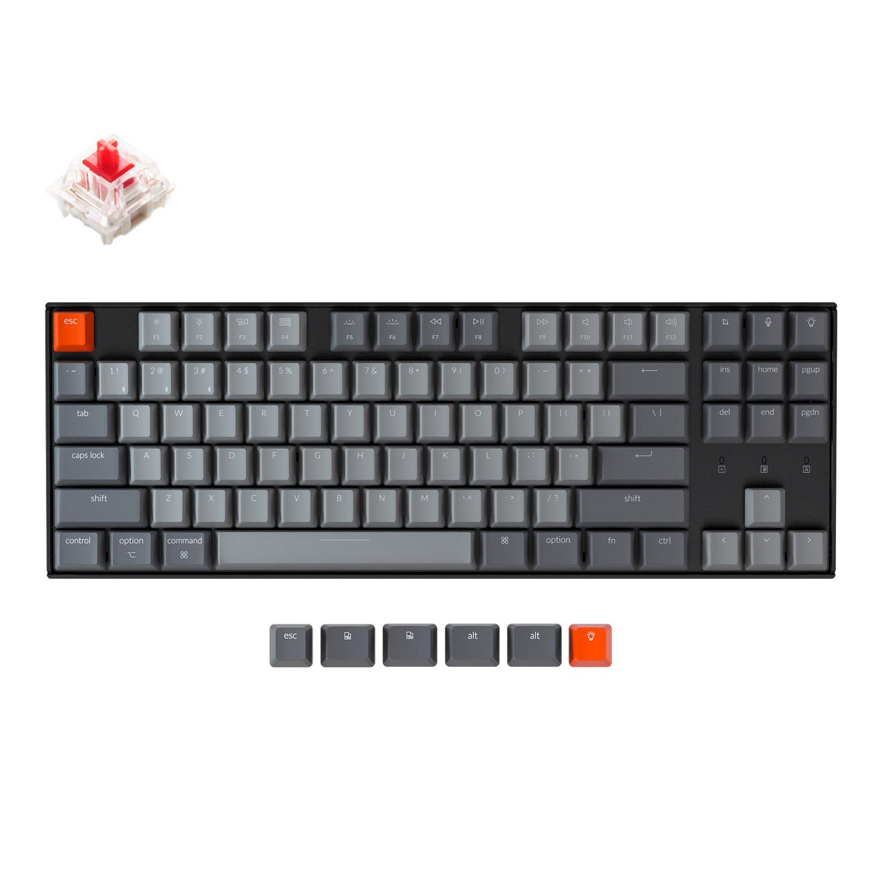Keychron K8 87 Gateron Mechanical Keyboard with RGB and Red Switch