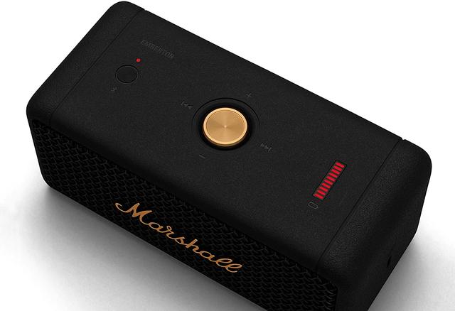 مكبر صوت بلوتوث لون أسود Emberton Compact Portable Wireless Speaker - Marshall - SW1hZ2U6MzE3NjIw