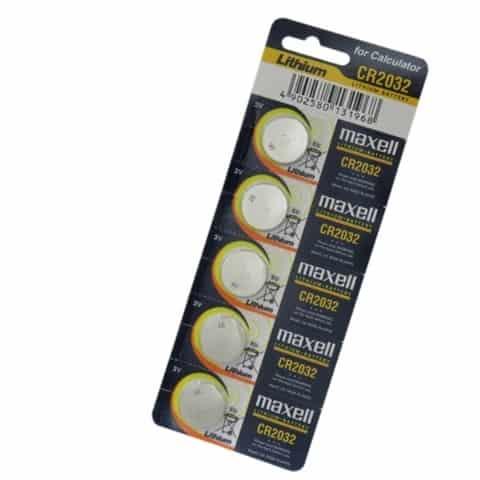 Maxell CR2032 Lithium Battery 3V Pack Of 5
