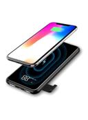 Baseus 8000 mAh 8000 mAh QI Wireless Charger 2A Dual USB Power Bank Black