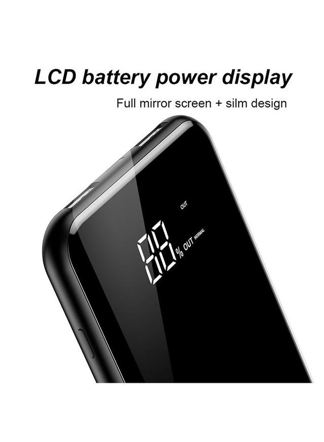 Baseus 8000 mAh 8000 mAh QI Wireless Charger 2A Dual USB Power Bank Black