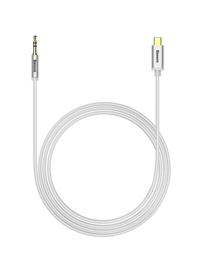 Baseus Type-C to 3.5mm AUX Audio Cable 1.2meter White - SW1hZ2U6MzI4MTI2