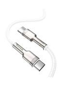 Baseus Cafule Series Type-C Metal Data Cable White/Silver - SW1hZ2U6MzI1NzY3