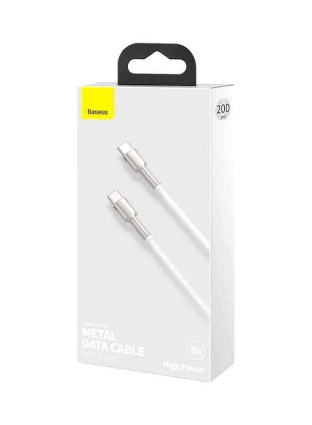 Baseus Cafule Series Type-C Metal Data Cable White/Silver - SW1hZ2U6MzI1NzY5