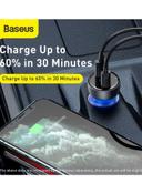 Baseus Digital Display QC+PPS Dual Quick Car Charger with Type-C Cable 65W - SW1hZ2U6MzI2MDMy