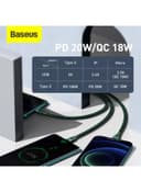 كيبل شحن مع رأس مزدوج Baseus 3-in-1 USB Charging Cable