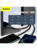 Baseus 3-in-1 USB Charging Cable with Dual Head Black - 153161