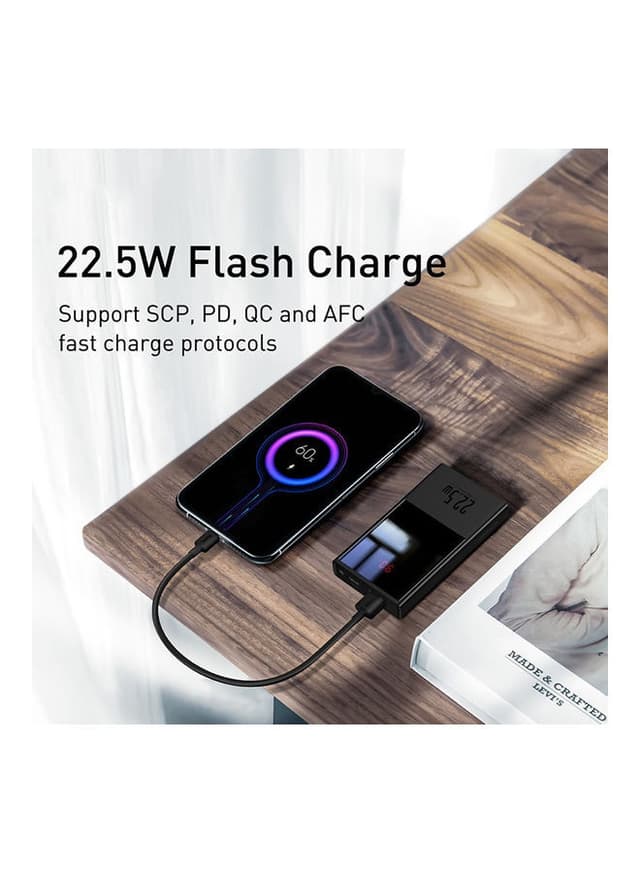 Baseus 10000mAh Fast Charging Power Bank Black