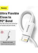 Baseus Superior Series Fast Charging Data Cable USB to iP 2.4A White - SW1hZ2U6MzI3OTA1