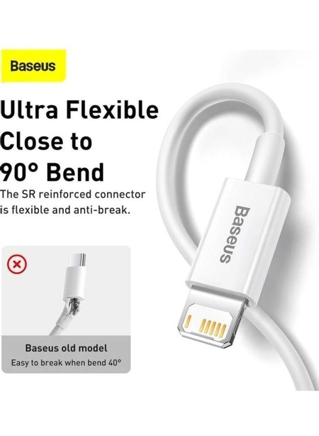 Baseus Superior Series Fast Charging Data Cable USB to iP 2.4A White - SW1hZ2U6MzI3OTA1